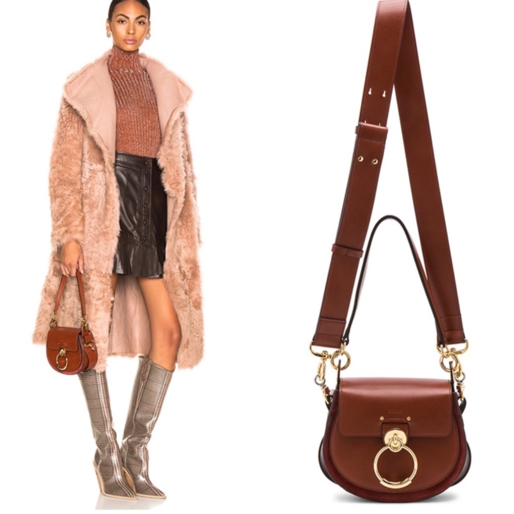 Chloe Small Tess Shiny Calfskin Shoulder Bag NWT - Picture 1 of 8